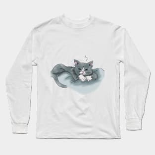 Sleepy Kitty Long Sleeve T-Shirt